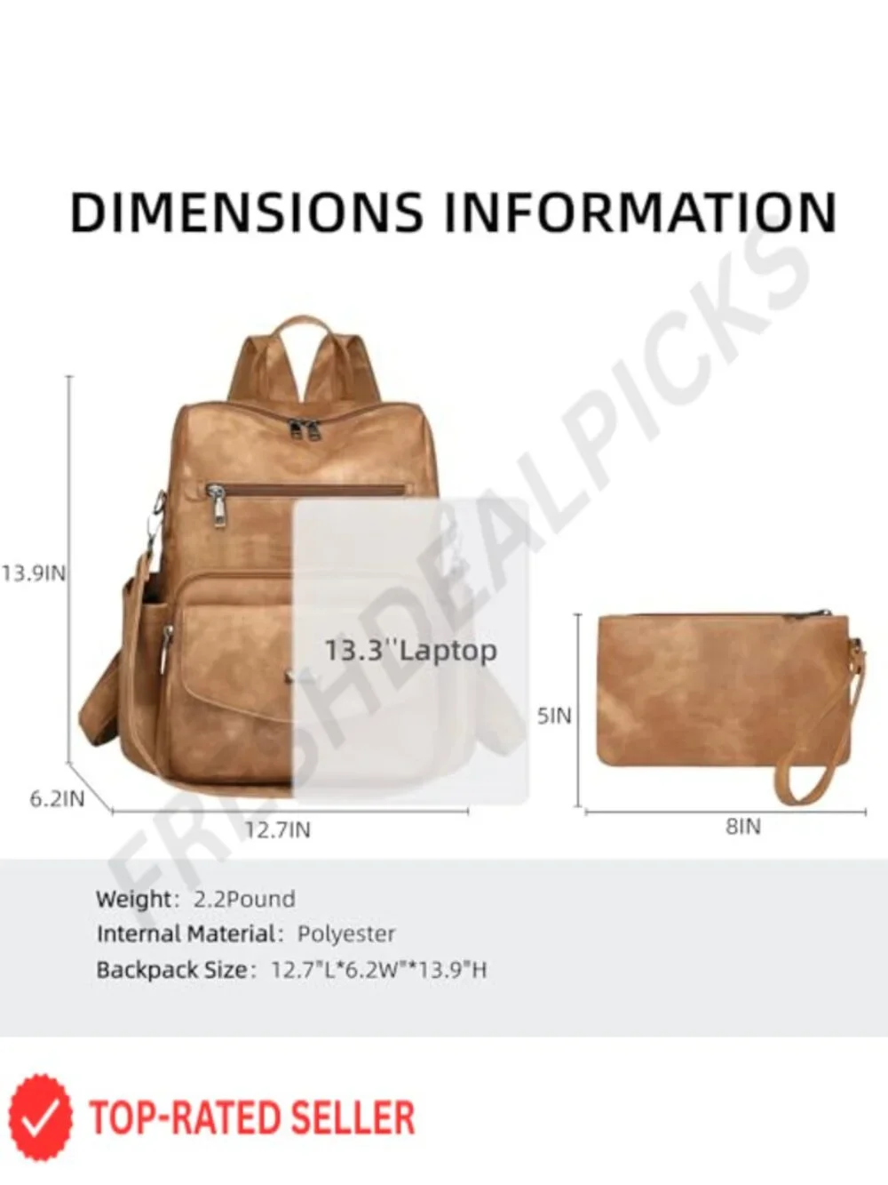 Women Leather Backpack Purse Convertible Vegan Travel Handbag Laptop